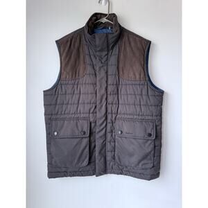 BARBOUR vest gilet sleeveless jacket hunting size XL Brown military